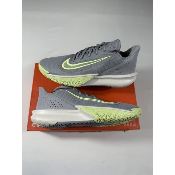 New Nike Precision 7 Basketball Shoes Mens Size 10.5 Grey Barely Volt HJ9153-002 - Picture 3 of 10